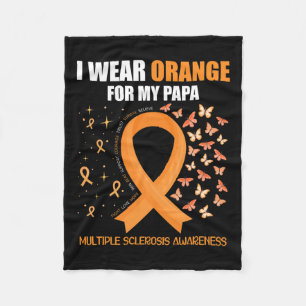 Orange für meine Papa-Multiple Sklerose Awarene tr Fleecedecke