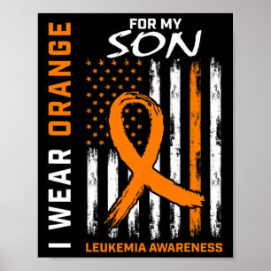 Orange für meine Sohn Leukämie Bewusstsein Amerika Poster