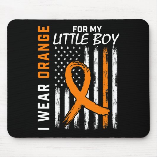 Orange für meine Sohn Little Boy Leukemia Cancer A Mousepad (Vorne)