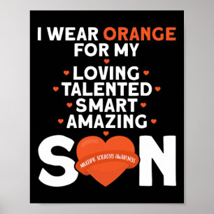 Orange für meine Son Multiple Sklerose Awarenes tr Poster