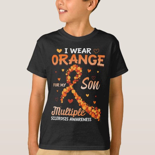 Orange für meine Son Multiple Sklerose Awarenes tr T-Shirt (Vorderseite)