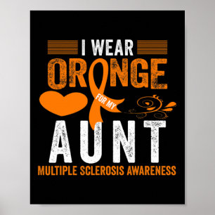 Orange für meine Tante Frau Multiple Sklerose Awar Poster