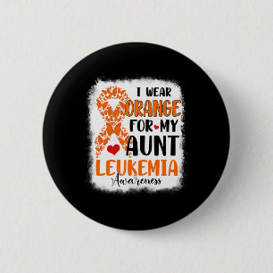 Orange für meine Tante Leukämie Aufklärung Monat W Button