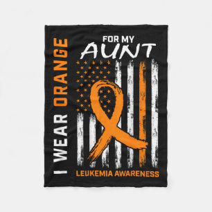Orange für meine Tante Leukämie Bewusstsein Amerik Fleecedecke
