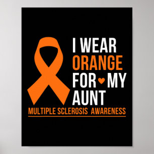 Orange für meine Tante Multiple Sklerose Frau Awar Poster