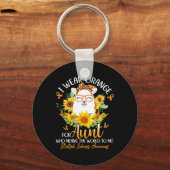 Orange für meine Tante tragen Frau Awareness Llama Schlüsselanhänger (Vorderseite)