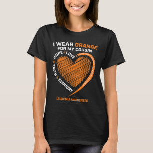 Orange für meinen Cousin Leukämie Awareness Pro T-Shirt