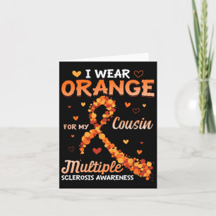 Orange für meinen Cousin Multipler Sklerose Aware Karte