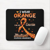 Orange für meinen Cousin Multipler Sklerose Aware  Mousepad (Mit Mouse)