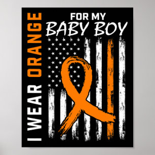 Orange für meinen Sohn Byby Boy Leukemia Bewusstse Poster