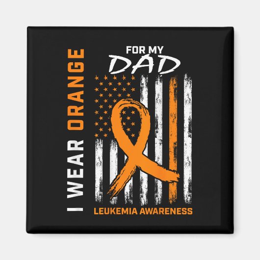 Orange für meinen Vater Leukämie Bewusstsein Ameri Magnet (Vorne)