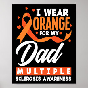 Orange für meinen Vater tragen Frau Vater Multiple Poster