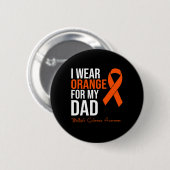 Orange für meinen Vater tragen Frau Warrior Multip Button (Vorne & Hinten)
