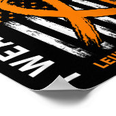 Orange für sich selbst Leukämie Bewusstsein Amerik Poster (Ecke)