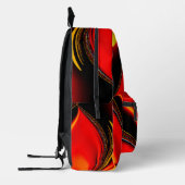 Orange Fury Fractal Bedruckter Rucksack (Links)
