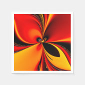 Orange Fury Fractal  Serviette (Vorderseite)