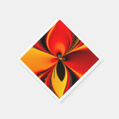 Orange Fury Fractal  Serviette (Ecke)