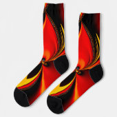 Orange Fury Fractal  Socken (Linkes Detail)