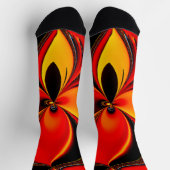 Orange Fury Fractal  Socken (Oben)