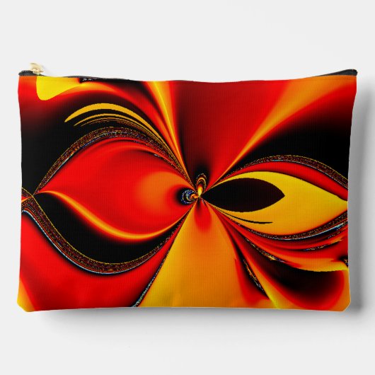 Orange Fury Fractal  Zubehörtasche (Vorderseite)
