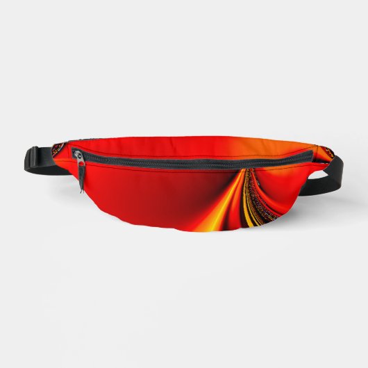 Orange Fury Fraktal Bauchtasche (Vorderseite)