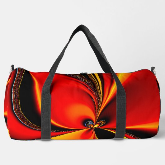 Orange Fury Fraktal Duffle Bag (Vorderseite)