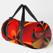 Orange Fury Fraktal Duffle Bag (Rechte Ecke)
