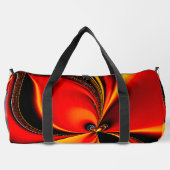 Orange Fury Fraktal Duffle Bag (Rückseite)