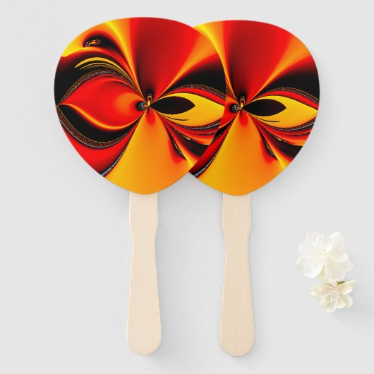 Orange Fury Fraktal Fächer (Vorne und Hinten)
