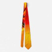 Orange Fury Fraktal  Krawatte (Rückseite)