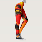 Orange Fury Fraktal  Leggings (Rechts)