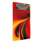 Orange Fury Fraktal Mini Klemmbrett (Schrägansicht)