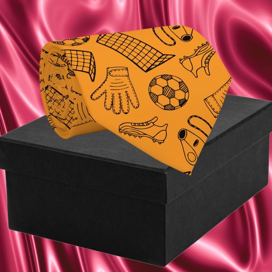 Orange-Fußball-Ausstattungsmuster Krawatte