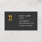 Orange Gabel-u. Visitenkarte (Rückseite)