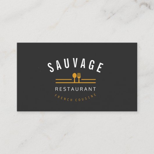 Orange Gabel-u. Visitenkarte (Vorderseite)