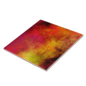 Orange Galaxy Paint Spritzer Effect Fliese (Seite)