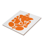 Orange Ganesha Illustration Fliese (Seite)