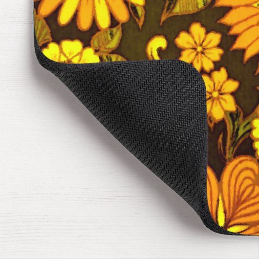 Orange Gänseblümchen Mousepad (Ecke)