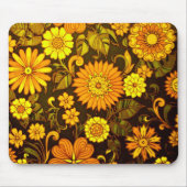 Orange Gänseblümchen Mousepad (Vorne)