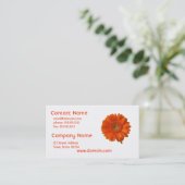 Orange Gänseblümchen-Visitenkarte Visitenkarte (Stehend Vorderseite)