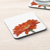 Orange Gänseblümchengerbera-Blume Untersetzer (Linke Seite)