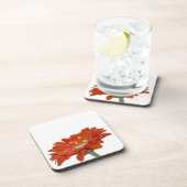 Orange Gänseblümchengerbera-Blume Untersetzer (Rechte Seite)