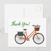 Orange Garden Bike Vielen Dank Postkarte (Vorne/Hinten)