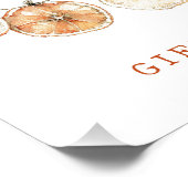 Orange Garland Wedding Cards & Gifts Zeichen Fotodruck (Ecke)