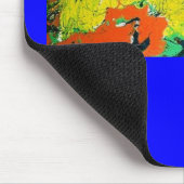 Orange Gator mit gelbem Afro Mousepad (Ecke)