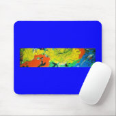 Orange Gator mit gelbem Afro Mousepad (Mit Mouse)