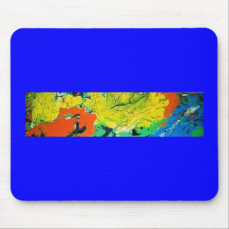 Orange Gator mit gelbem Afro Mousepad