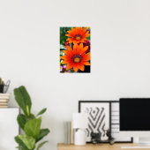 Orange Gazania African Daisies Summer Blume Poster (Heimbüro)