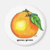 Orange, Geaux grün Magnet (Vorne)