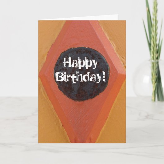 Orange Gebäude Detail, Happy Birthday! Karte (Vorderseite)